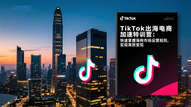 TikTok出海电商加速特训营：快速掌握海外市场运营规则，实现高效变现-摇钱树